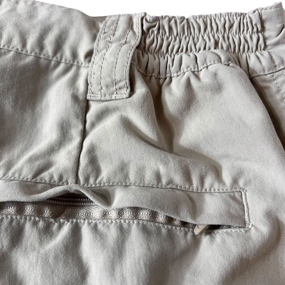 Cabelas Womens Outdoor Hiking Pants Zipper Pockets 12 Nylon Beige Active - Picture 6 of 13